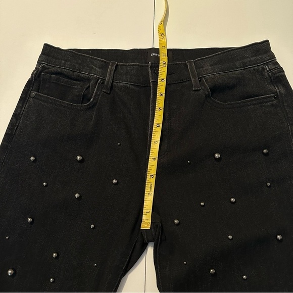 Driftwood Jackie Black Pearl Studded Raw Hem Jeans - Size 29 - Picture 10 of 14